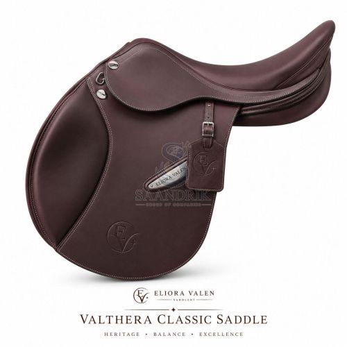 Valthera Classic Walnut Brown Leather Horse Riding Saddle