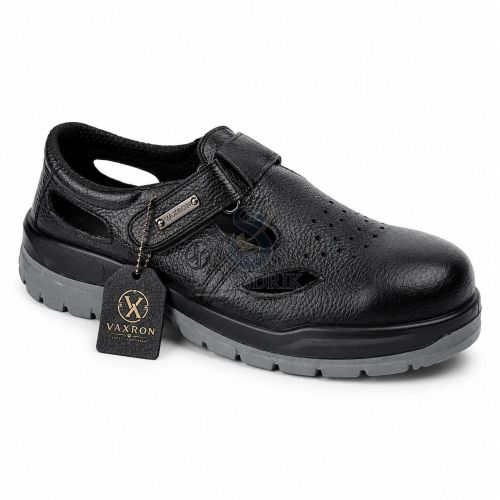 Ventguard S3 Mens Black Vented Leather Safety Sandal