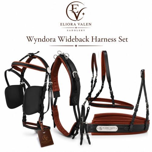 Wyndora Wideback Two Tone Leather Finish Harness Set