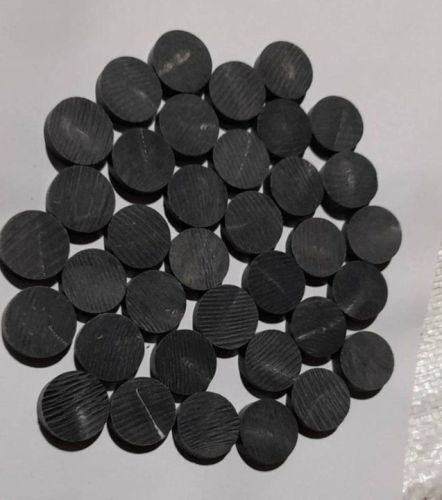 16mm Black Buffalo Horn Button with Line