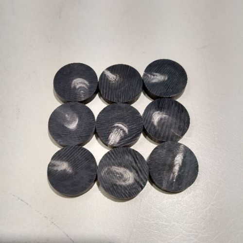 23mm Black Buffalo Horn Button with Line