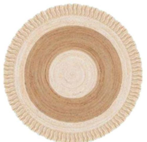 Natural Wavy Oval Handmade Jute Rug