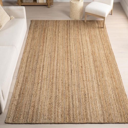 Vertical Braid Rectangle Handmade Jute Rug
