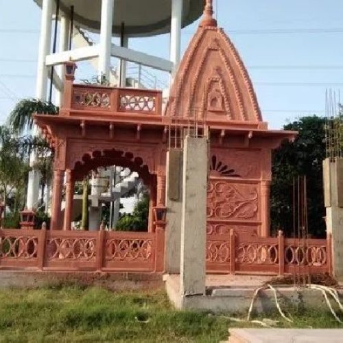 Traditional Outdoor Red Sandstone Temple