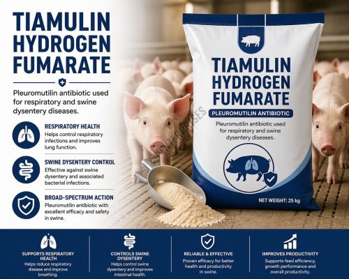 Tiamulin Hydrogen Fumarate Veterinary Antibiotic Feed Supplement