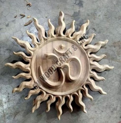 12 Inch Vaagai Wood Om Sun Wall Hanging