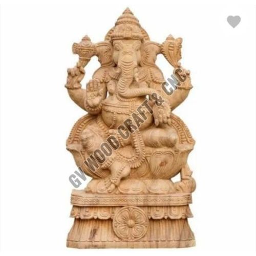 18 Inches Wooden Vinayagar Idol