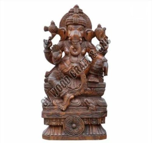 24 Inches Wooden Vinayaka Idol