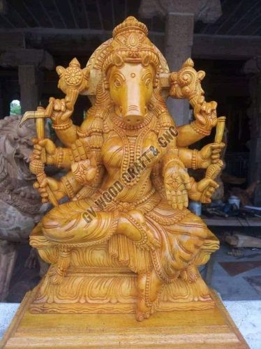 42 Inches Wooden Varagi Amman Statue
