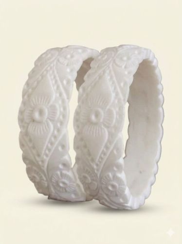 Heritage White Sankha Bangles