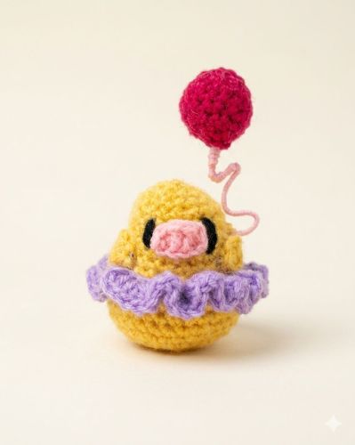Sunny Puff Chroachet Chick Plush Toy