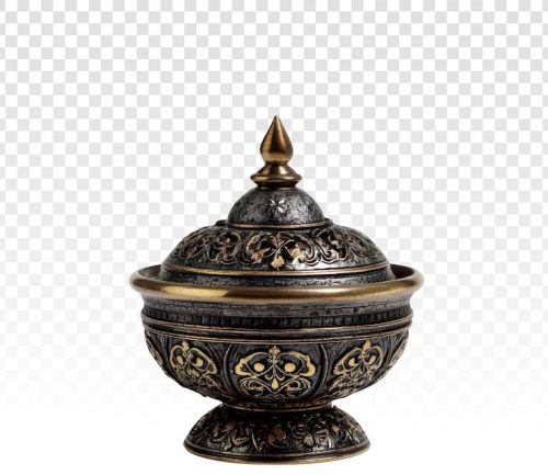 Antique Metal Decorative Storage Urn