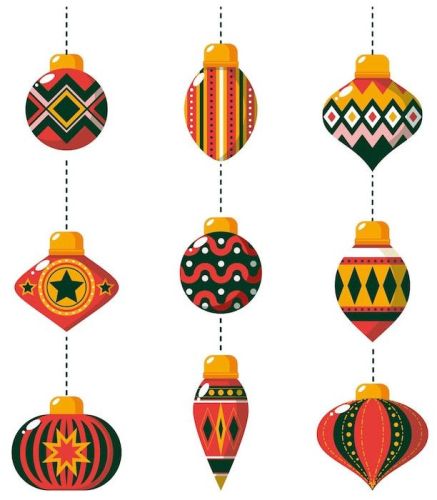 Decorative Hanging Christmas Ornament Set