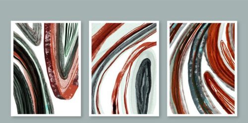 Dynamic Flow Abstract Canvas Wall Painting