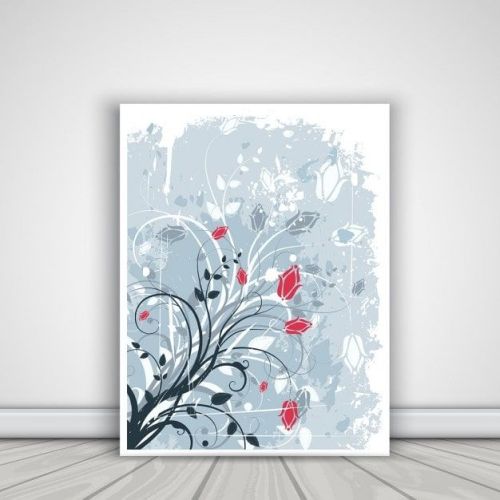 Elegant Floral Abstract Canvas Wall Painting