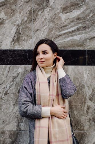 Ladies Checked Winter Scarf