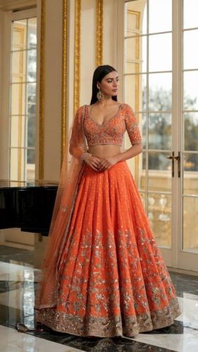 Ladies Embroidered Wedding Lehenga Choli