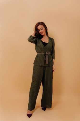 Ladies Pleated Co Ord Set