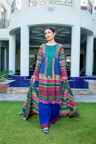 Ladies Printed Pakistani Salwar Suit With Dupatta