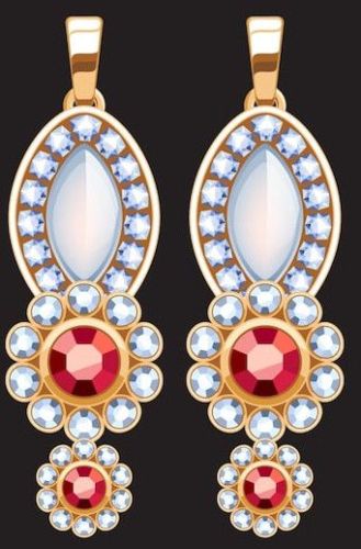 Ladies Stone Studded Designer Earrings