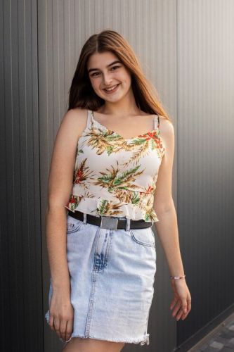Ladies Tropical Print Camisole Top