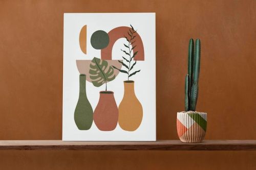 Modern Botanical Vase Canvas Wall Painting