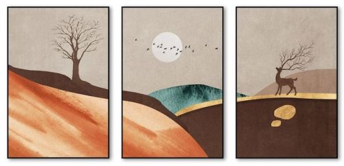 Moonlit Wilderness Abstract Canvas Wall Painting