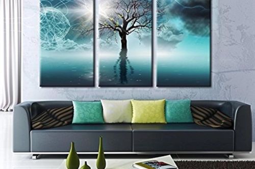 Mystic Tree Reflection Canvas Wall Painting