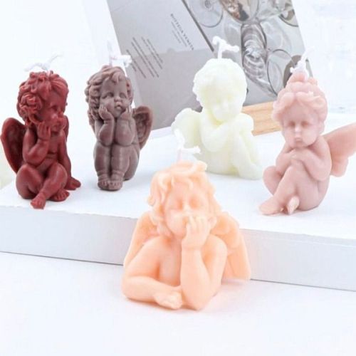 Multicolor Soy Wax Angel Candle