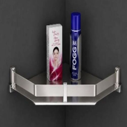 12x12 Inch Mirror Finish Stainless Steel Diamond Corner Shelf