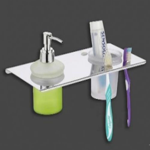 2 In 1 Stainless Steel Liquid Soap Dispenser Toothbrush Holder Set