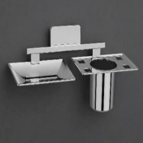 304 Stainless Steel Chrome Finish Prime Soap Dish with Tumbler Holder