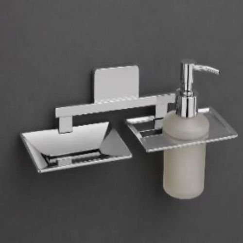 304 Stainless Steel Chrome Finish Prime Soap Dish with Liquid Dispenser