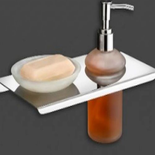 Stainless Steel 2in1 Soap Dish with Liquid Soap Dispenser