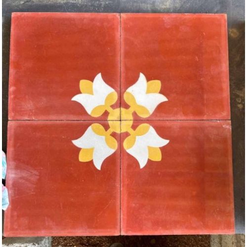 Colorful Athangudi Flower Tile