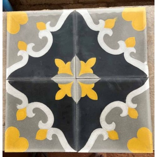 Durable Handmade Flower Tile