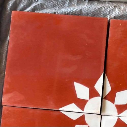 Handmade Cement Flower Tile
