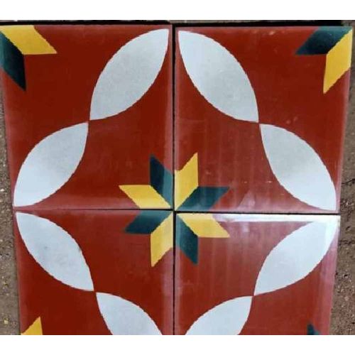 Handmade Floral Floor Tile
