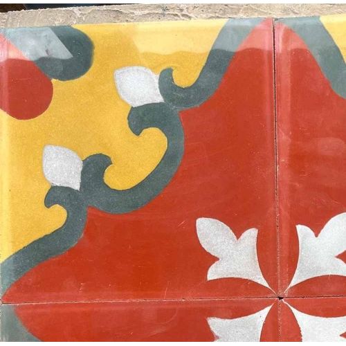 Handmade Flower Floor Tile