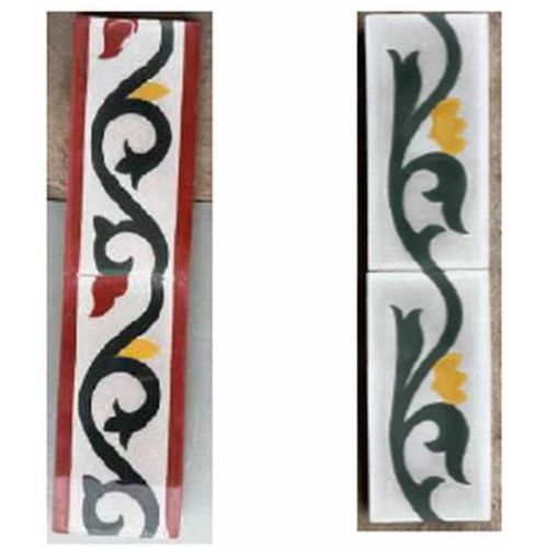 Handmade Outdoor Flower Tile