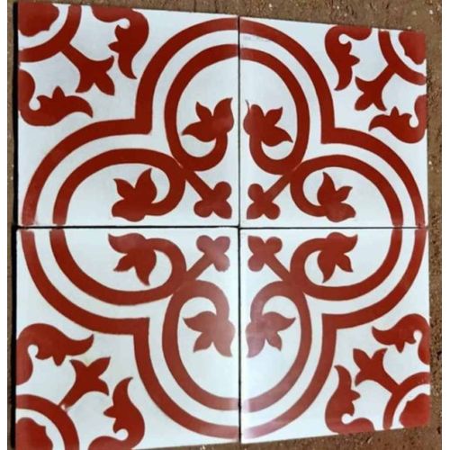 Vintage Athangudi Flower Tile