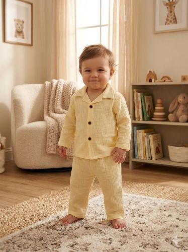 Bright Yellow Kids Co Ord Set