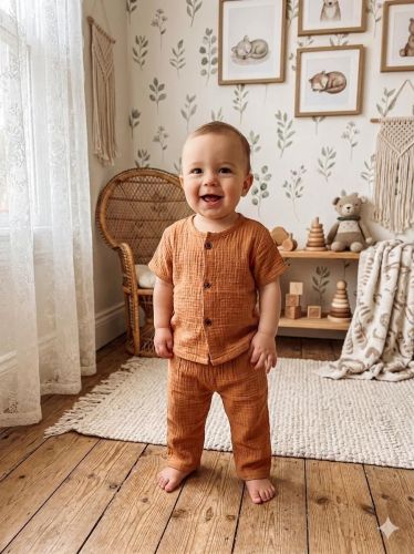Chestnut Brown Kids Co Ord Set