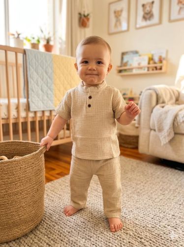 Light Brown Kids Co Ord Set