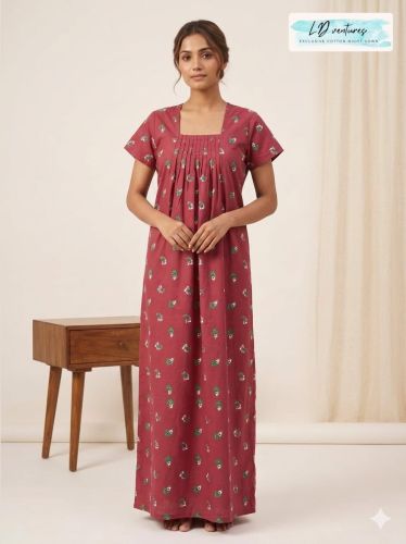 Ladies Fancy Cotton Night Gown