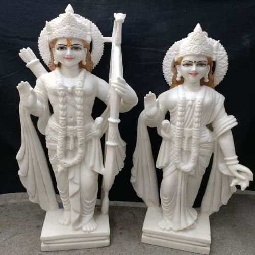 1.5 Feet Marble RAM Sita Statue