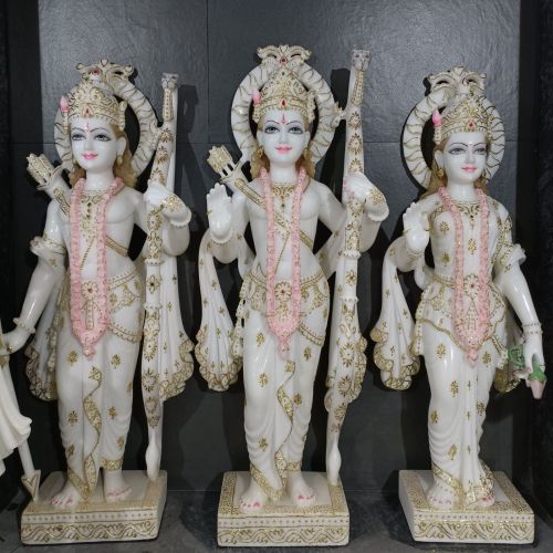 2.5 Feet Marble RAM Darbar Statue