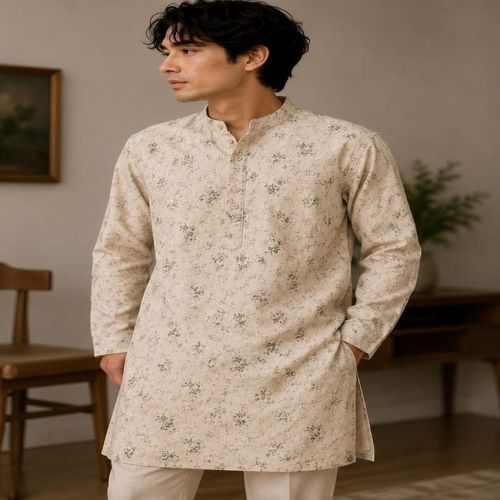 Mens Printed Kurta