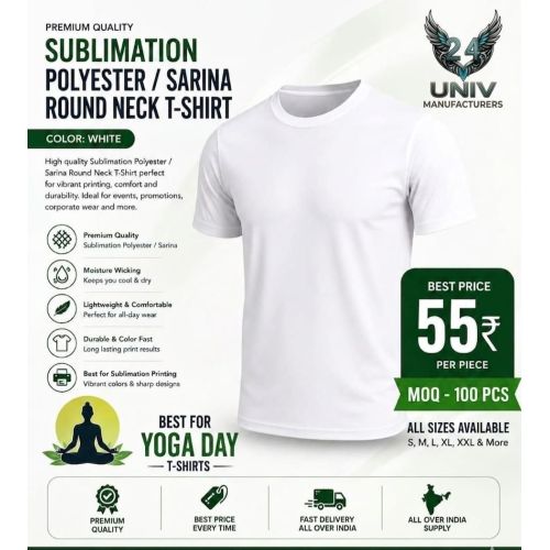 Polyester Round Neck T-Shirt