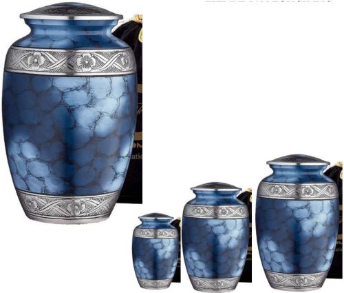 Blue Brass &AMP; Aluminium Cremation Urn
